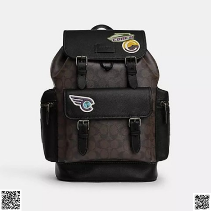 美國代購正品 Coach 老花雙肩包