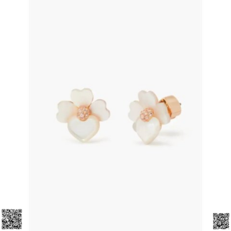 美國代購正品 Kate Spade Precious Pansy玉蘭花耳釘
