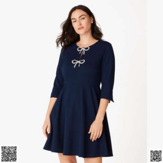 美國代購正品 Kate Spade 水鑽蝴蝶結連衣裙