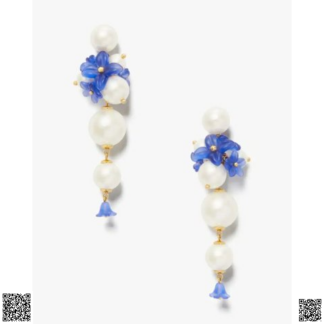 美國代購正品 Kate Spade 藍花楹珍珠耳飾