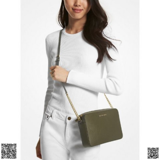 美國代購正品 Michael Kors Jet Set 卡其綠斜挎小方包