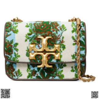美國代購正品 Tory Burch Small Eleanor Flocked 印花鏈條包