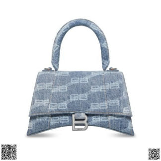 美國代購正品 Balenciaga Hourglass 小號牛仔沙漏包