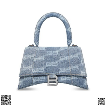 美國代購正品 Balenciaga Hourglass 小號牛仔沙漏包