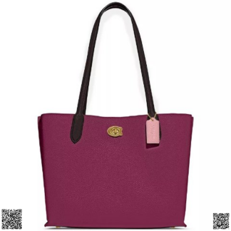 美國代購正品 Coach Polished Pebble 拉鏈托特包