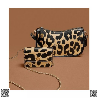 美國代購正品 Coach Swinger 20 豹紋腋下包