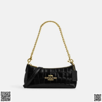 美國代購正品 Coach charlotte鰐魚壓紋法棍包