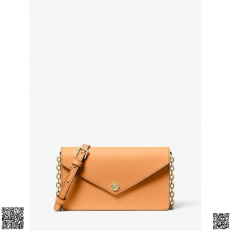 美國代購正品 Michael Kors 信封斜跨錢包 橙色