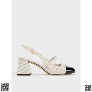 美國代購正品 Charles & Keith 花呢瑪麗珍鞋