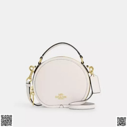 美國代購正品 Coach Canteen 白金圓餅包