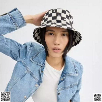 美國代購正品 Coach 棋盤格漁夫帽