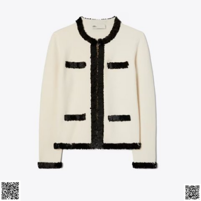 美國代購正品 Tory Burch 小香風白色外套